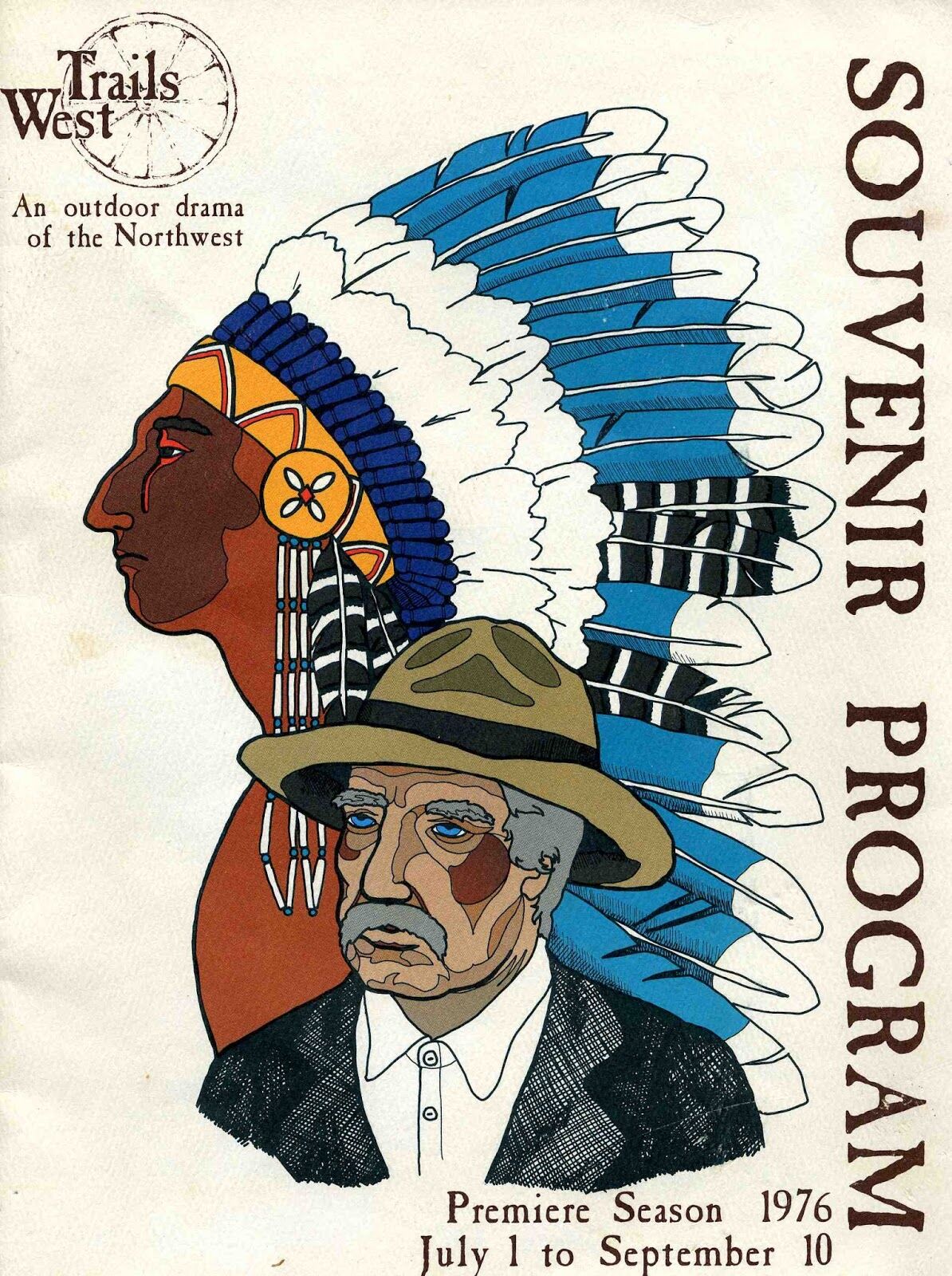 Cover of the Trails West drama program